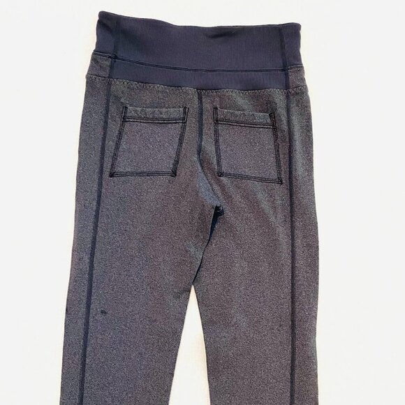 Lululemon yoga pant Women's 2 grey Sequence Groove style pockets athleisure long - Picture 5 of 11